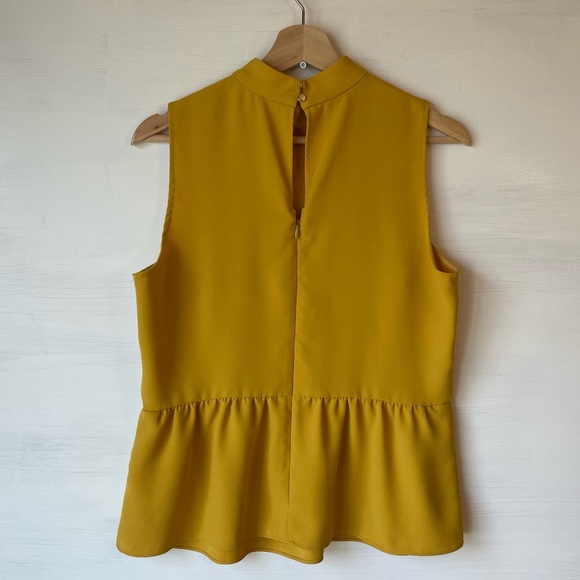 J. Crew Mockneck Peplum Top in 365 Crepe S - Picture 4 of 7